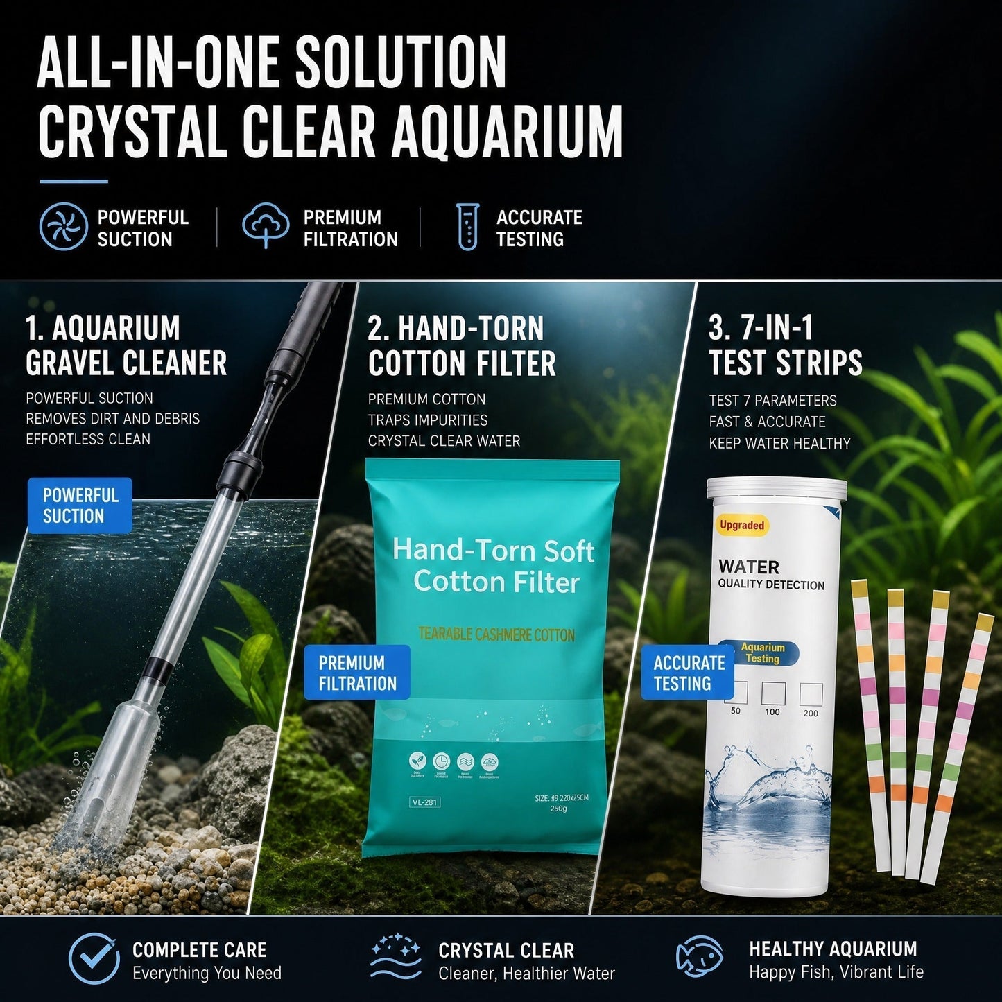 🎉Limited Time 50% OFF💦No more worries about poor water quality during water changes🔥Electric Aquarium Gravel Cleaner✨
