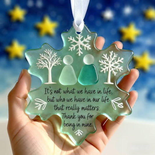 🌊Snowflake-Shaped Sea Glass Friendship Decor✨Shaped by Nature & Crafted by Hand!