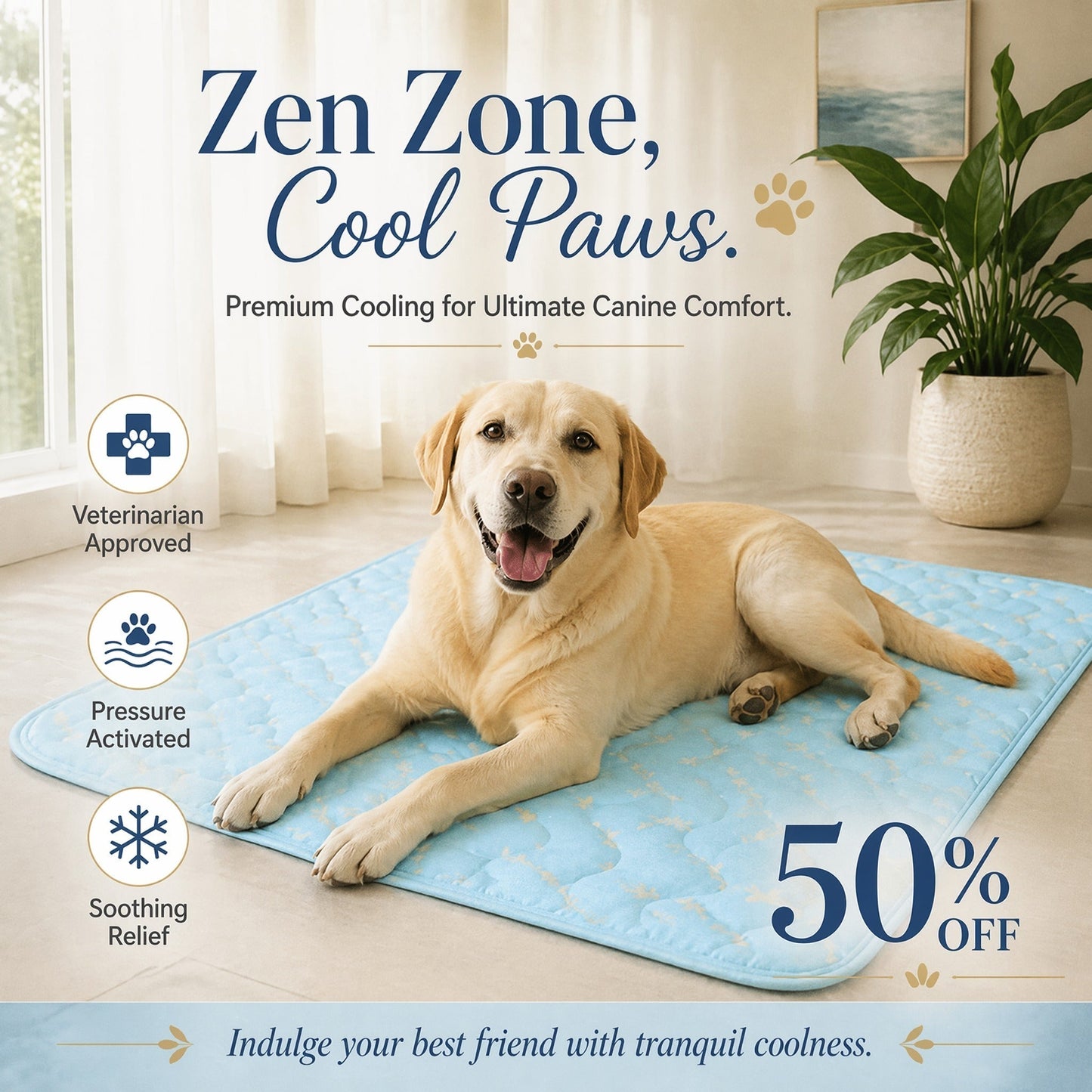❄️Breathable Pet Cooling Mat – No Water or Electricity Needed, Machine Washable, Lightweight & Portable, Safe Fabric Cooling for Dogs & Cats in Crate, Car & Home