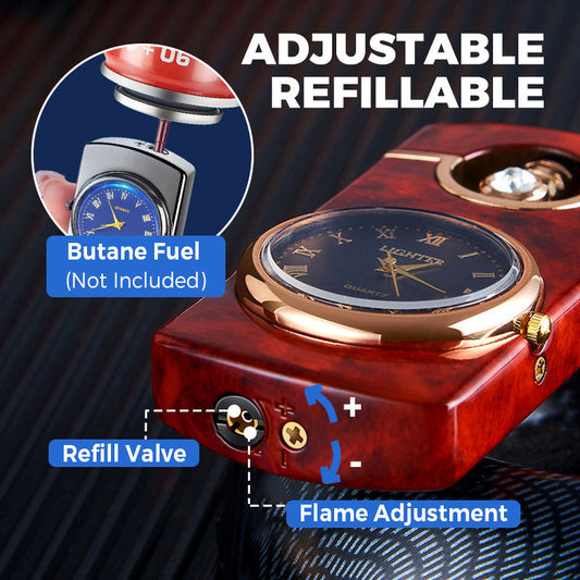 🔥Dial Inflatable Windproof Metal Lighter