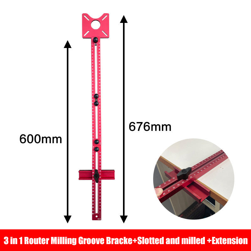 🔧 LIMITED-TIME 49% OFF! ✨ 3-in-1 Router Milling Groove Bracket – Adjustable, Inch/cm Scales, Modular Design 🛠️