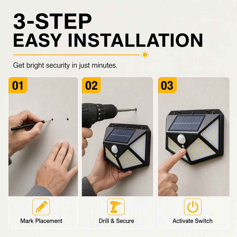 🌞 Motion Sensor Solar Lights – Bright Outdoor Lighting, Light Up Paths, Gardens & Driveways Automatically ✨