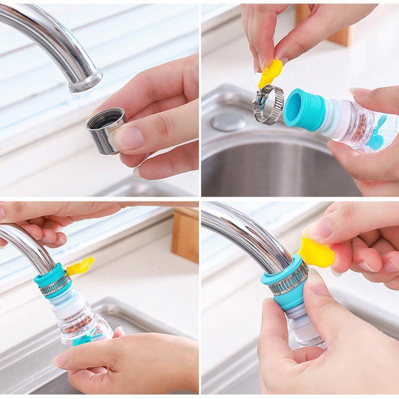 Faucet Booster Filter | Splash-Proof, 360° Rotatable, Retractable