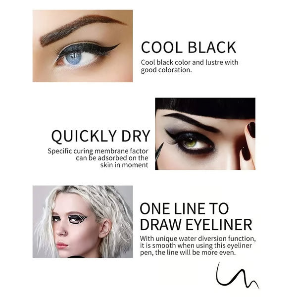 14-Piece Waterproof Gel Eyeliner Set - Metallic & Pearlescent Finishes, Long-Lasting Smudge-Proof Formula