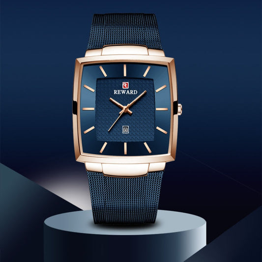 🔥2025 Hot Sale🔥Men’s Ultra-thin Square Mesh Belt Quartz Watch
