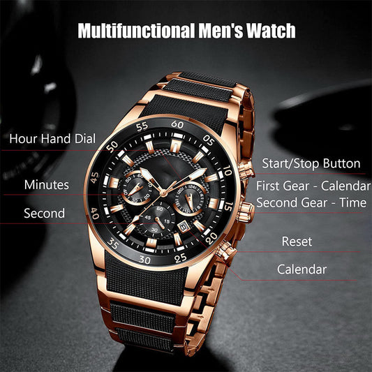 💎Men's Waterproof Multifunctional Quartz Watch