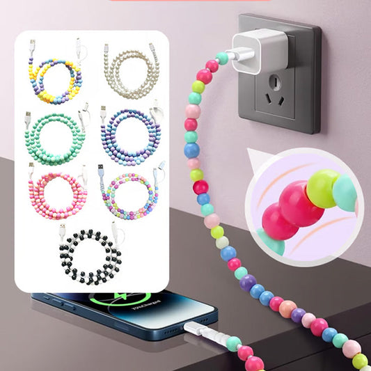 2-In-1 USB To Type-C & Lightning Beaded Charger Cord