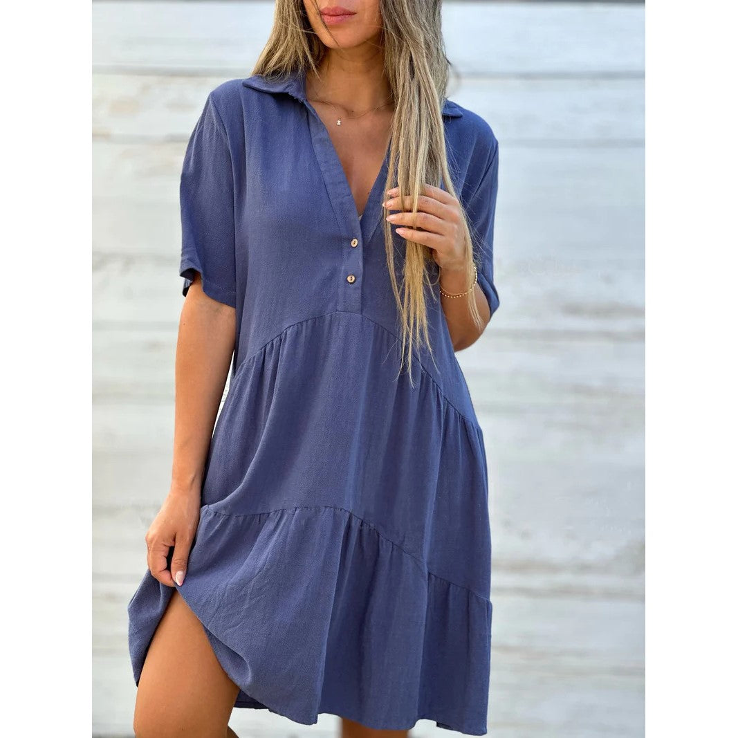 🥳2026 HOT SALE🥳Cotton-Linen A-Line Dress – Breathable, Everyday Chic
