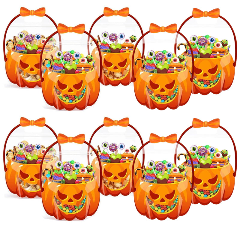 🎃👻Halloween Pumpkin Treat Bags | Resealable Zipper Prevents Candy Spills🍬