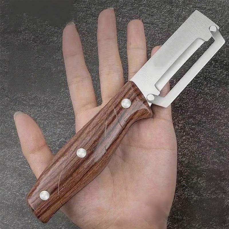 🔥HOT SALE 50%OFF🔥 Razor-Sharp Steel & Ergonomic Wood Handle for Effortless Peeling