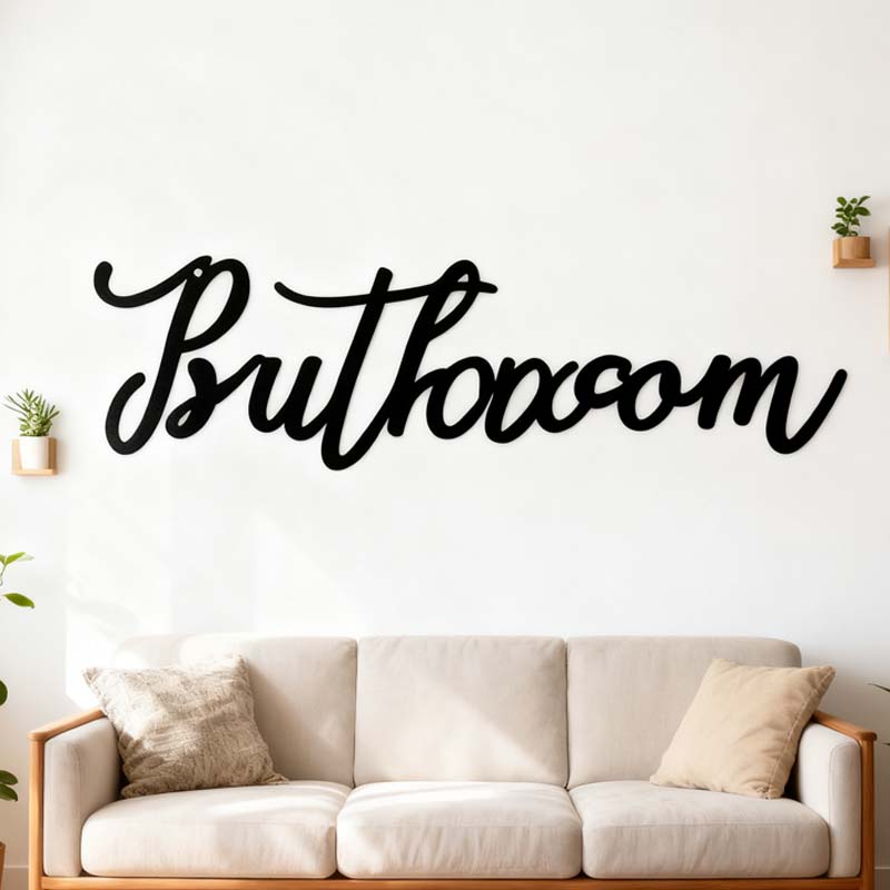 Black Metal Sign Wall Art Decoration