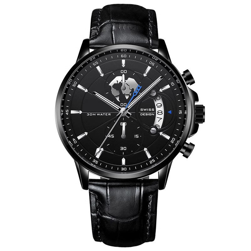 ⏳Time-Limited Special⏰Men's watch with globe motif in maritime style⌚️