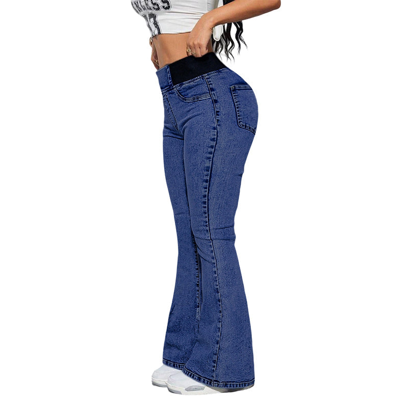 Women's High-Waist Stretch Flare Denim Jeans