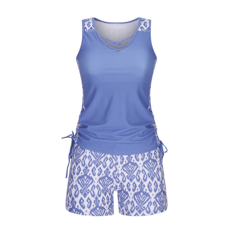 Women's Printed Two-Piece Tankini Swimsuit