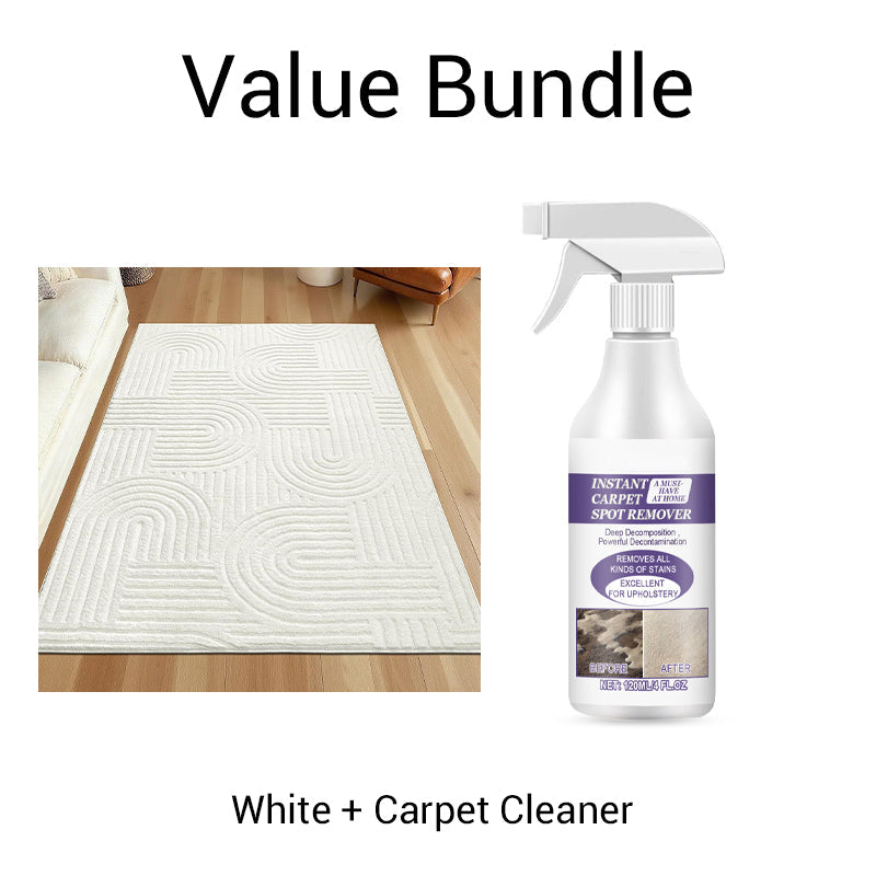 ☁️ Plush Arch Pattern Rug | Soft Textured Floor Carpet with Elegant Curve Design for Cozy Home Decor