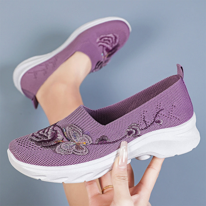 Women's Breathable Flyknit Slip-On Shoes