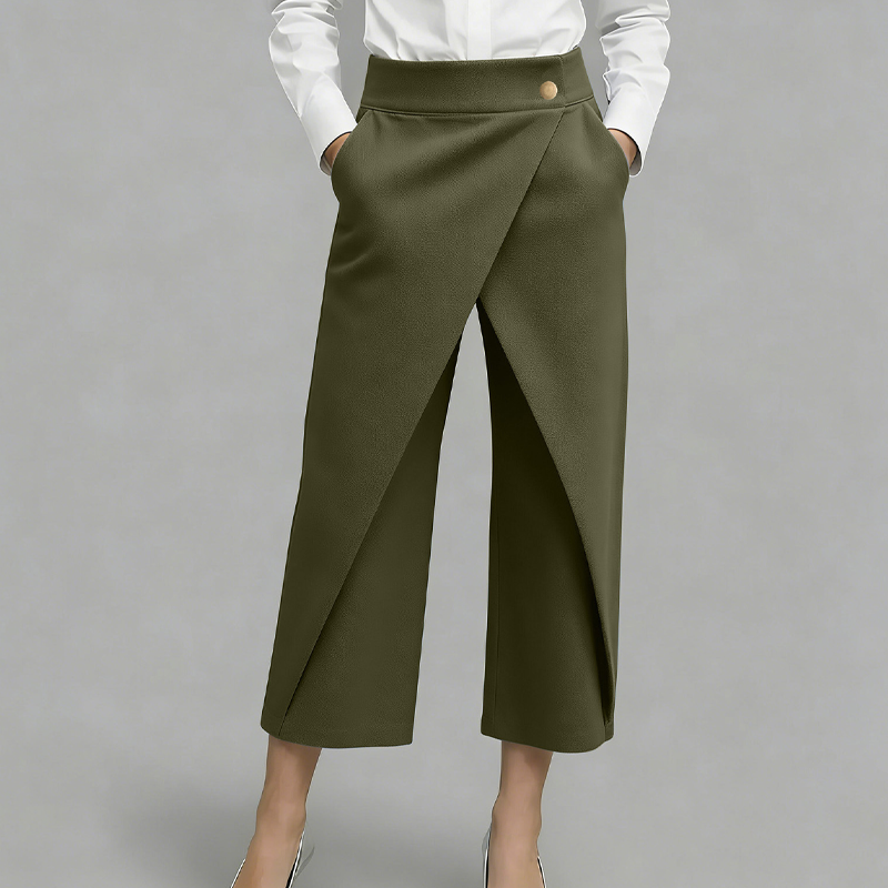 Women's Patchwork Cropped Casual Pants
