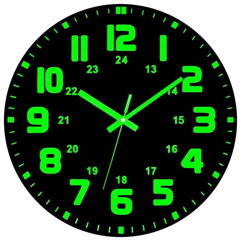 ๐ LIMITED-TIME 50% OFF! โจ Luminous Wall Clock โ Silent, 12-Inch, Day & Night Visibility ๐