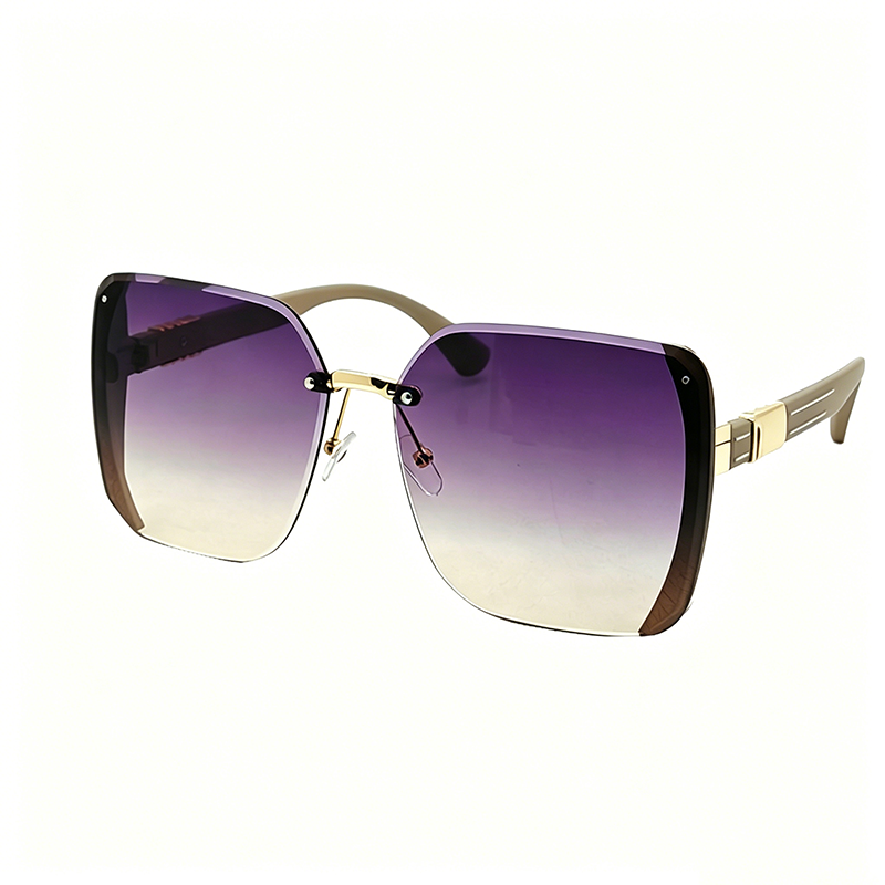 Rimless Oversized Square Sunglasses