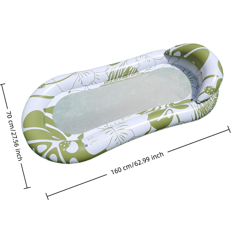 Inflatable Pool Float Hammock with Mesh Center