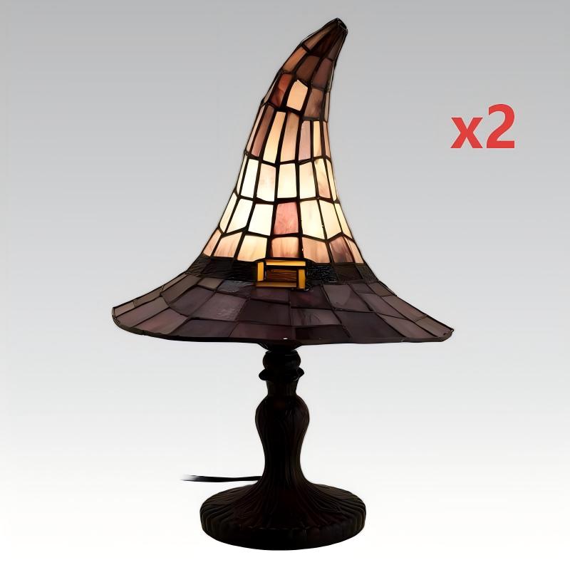 Enchanting Ambiance Stained Glass Witch Lamp