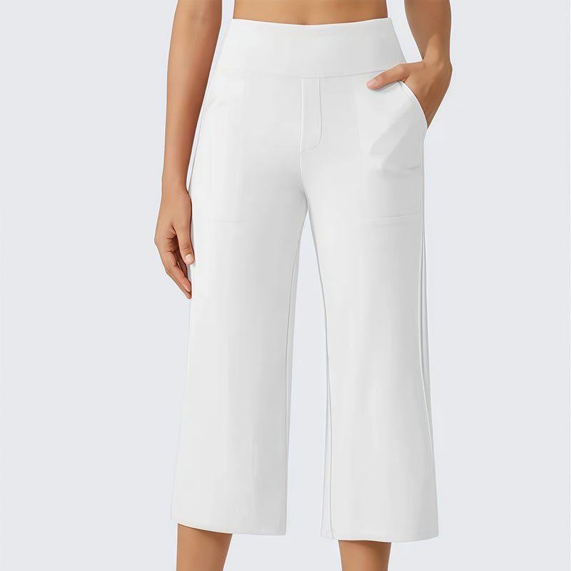 Women's High-Waisted Stretch Cropped Pants