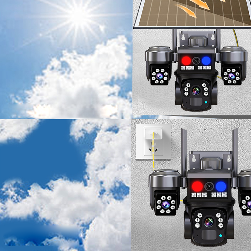 ⏳🔥LIMITED-TIME 52% OFF! ⏰Solar Wireless Security Camera – Triple Lens,9MP Color Night Vision,IP66 Waterproof ☀️🏠
