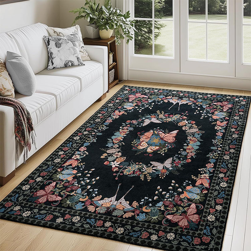 Easy-Care Floral Area Rug
