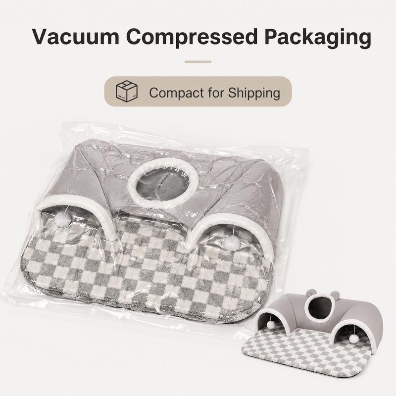 3-in-1 Cozy Cat Tunnel Bed