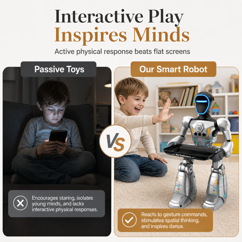 ⏳Time-Limited Special⏰Smart AI Voice Programmable Toy Robot – Gesture Control, Interactive, Kids Friendly 🧠