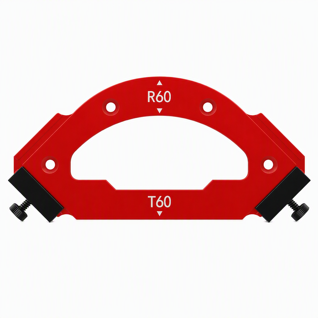 ⏳Time-Limited Special⏰Router Template – Round Corner R Angle Jig, CNC Machined Alloy & Non-Slip Stop Blocks – For Woodworking & Wardrobe DIY 🔧