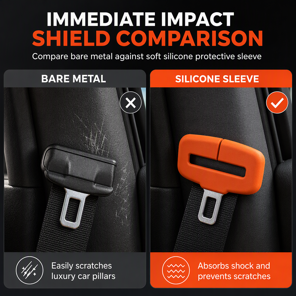 🎁2026 New Arrivals 50% OFF💥 Universal Silicone Seat Belt Buckle Cover – Anti-collision, Anti-scratch, Noise Reduction 🚗