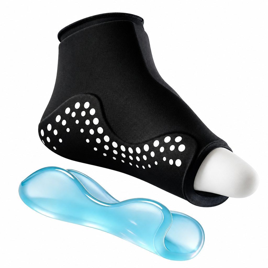 Extended 3D Thickened Solid Gel Ankle Pack Wrap for Foot and Ankle Cold Therapy