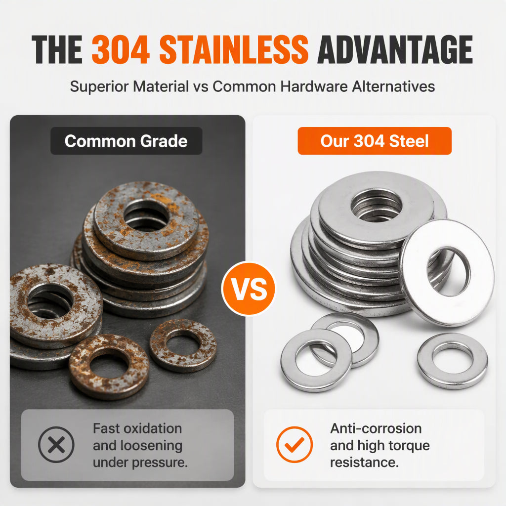 📢📢50% OFF !! ⏰Stainless Steel Washer Assortment Kit with Storage Box