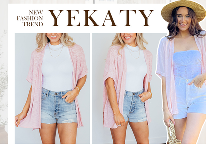 ✨2026 Stylish Flowy Short Sleeve Cardigan – Lightweight, Breezy, Versatile Layering Piece🌸