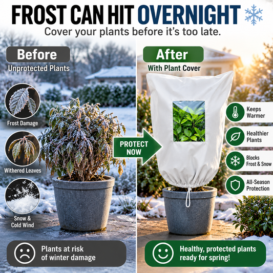 ⏳🔥LIMITED-TIME 50% OFF!⏰WINTER GARDEN ESSENTIAL | Plant Frost Protection Cover – Breathable Reusable Cover for Shrubs, Pots & Young Trees