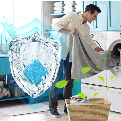 🧼💐 Comprimés effervescents pour lave-linge – Nettoyant tout-en-un, élimine résidus et mauvaises odeurs, pour une machine fraîche et propre sans effort 🌿✅