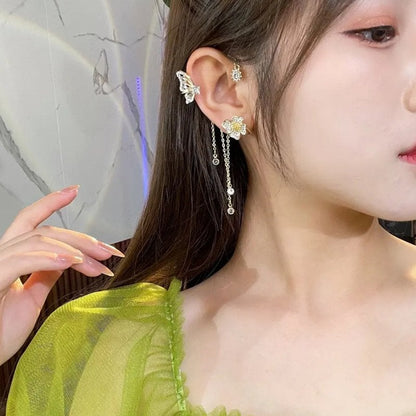 🦋Butterfly Flowers Tassel Earrings🎀
