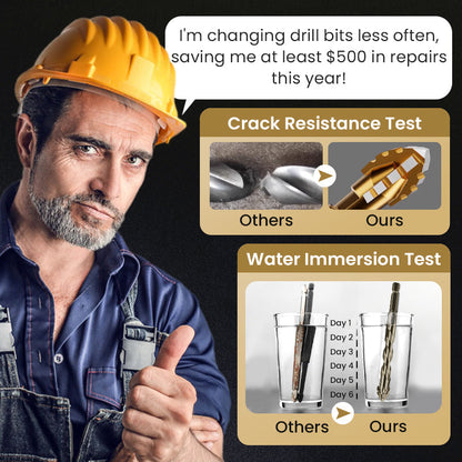 ⏳Time-Limited Special⏰4-Flute Eccentric Drill Bit Kit – Titanium-coated & multi-material ✨