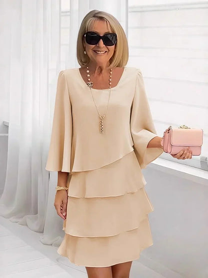 ✨Women's Tiered Ruffle Dress with Flared Sleeves