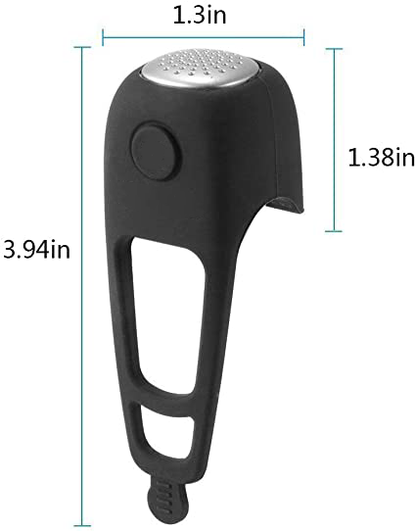 Electric Bike Horn | 90dB Car-Sound, 3 Tones, Weatherproof, USB Rechargeable | Fits Most Handlebars | Green, Blue, Black