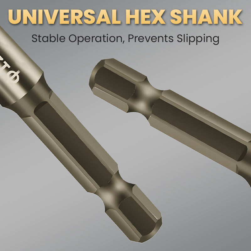 ⏳Time-Limited Special⏰4-Flute Eccentric Drill Bit Kit – Titanium-coated & multi-material ✨