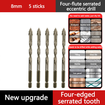 ⏳Time-Limited Special⏰4-Flute Eccentric Drill Bit Kit – Titanium-coated & multi-material ✨