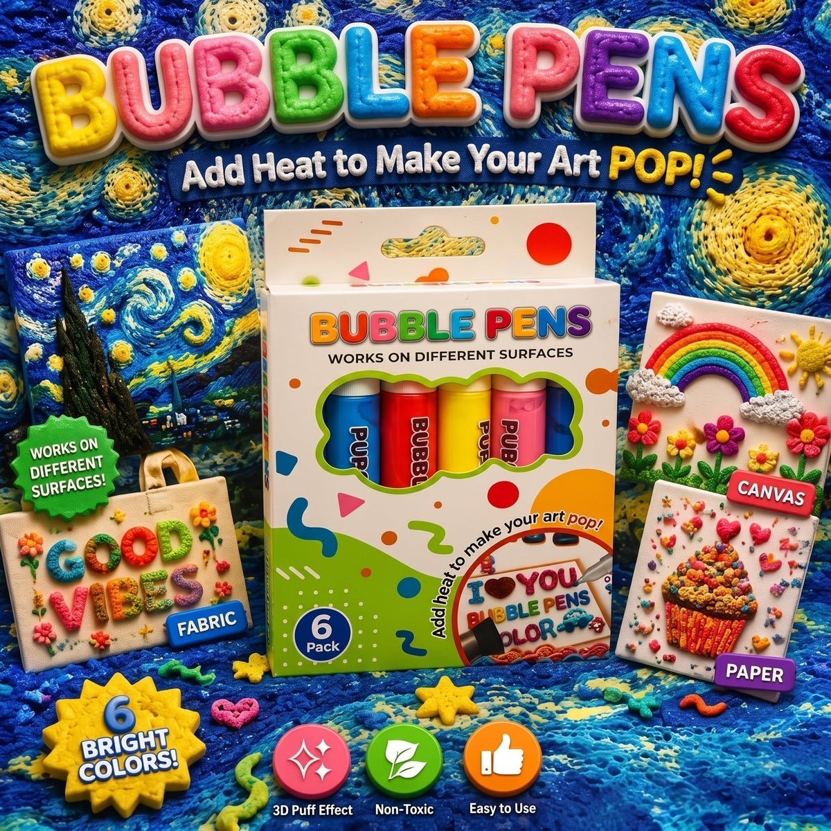 ❄️🎁Christmas Promotion✨ BUY 1 GET 1 FREE !  | Just $19.99🔮Magic Pen – Draw 3D with one stroke!🎄 DIY Bubble Popcorn Drawing Pens 🔥