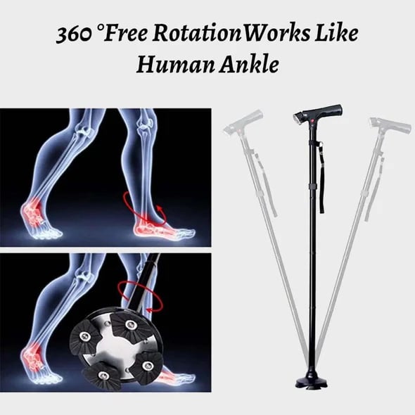 📢50% Off Now！🦯 Multifunctional Folding Cane – Safe Steps, Day & Night ⏰