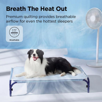 ❄️Breathable Pet Cooling Mat – No Water or Electricity Needed, Machine Washable, Lightweight & Portable, Safe Fabric Cooling for Dogs & Cats in Crate, Car & Home