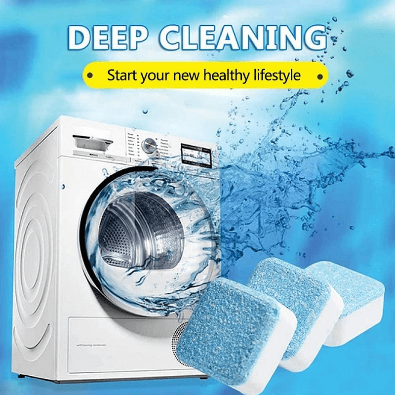 🧼💐 Comprimés effervescents pour lave-linge – Nettoyant tout-en-un, élimine résidus et mauvaises odeurs, pour une machine fraîche et propre sans effort 🌿✅