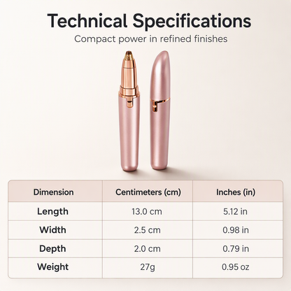 📢📢50% OFF !! ⏰Electric Eyebrow Trimmer Pen with LED Light – USB Rechargeable Precision Hair Remover