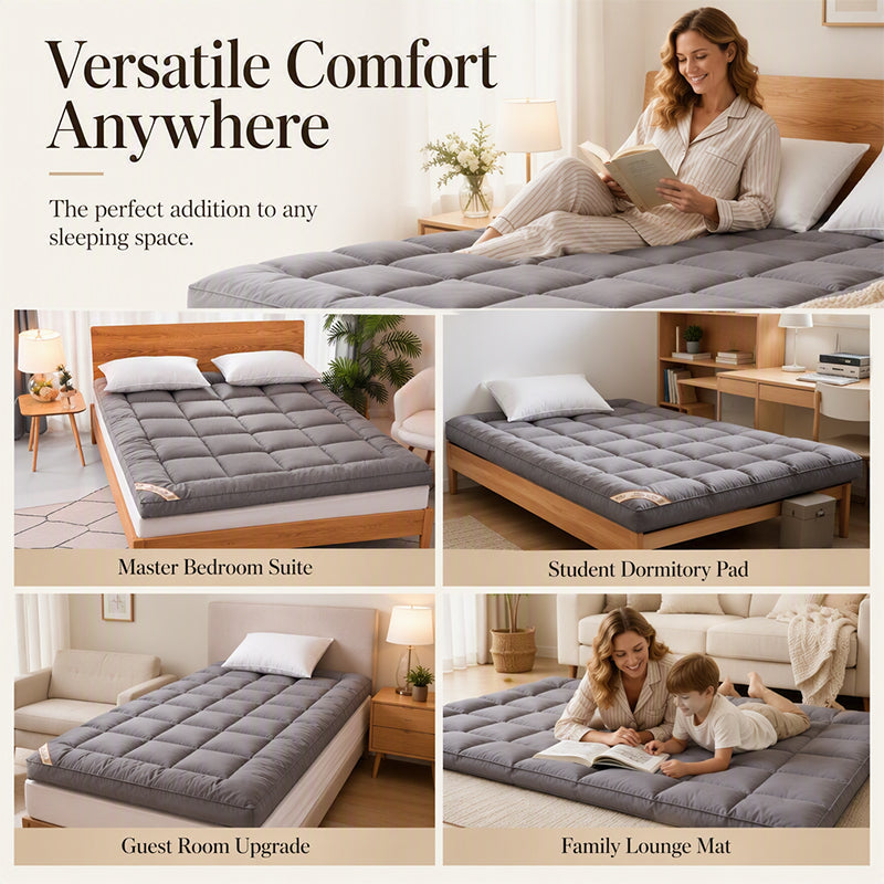 Soft Quilted Mattress Topper🛏️A Cloud-Like Layer of Comfort – Drift Off in Softness, Wake Up Refreshed ✨