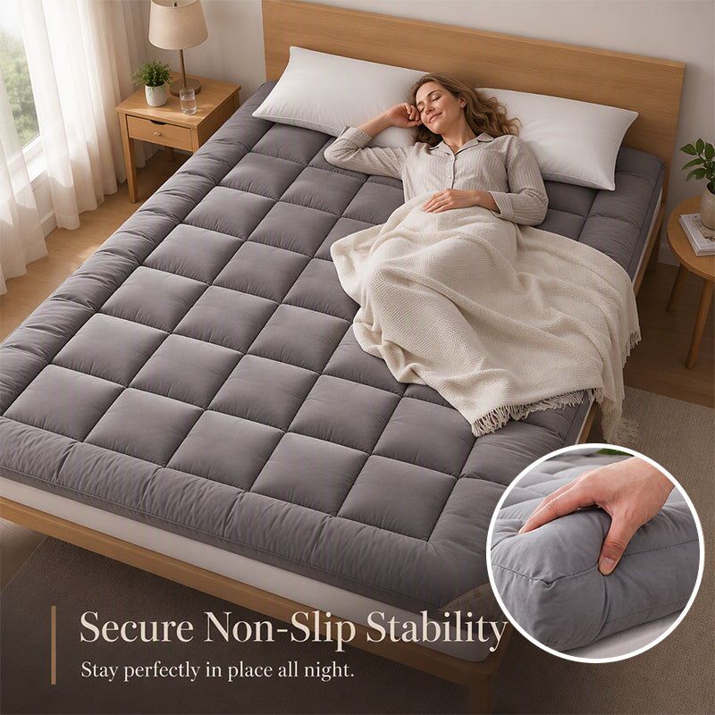 Soft Quilted Mattress Topper🛏️A Cloud-Like Layer of Comfort – Drift Off in Softness, Wake Up Refreshed ✨